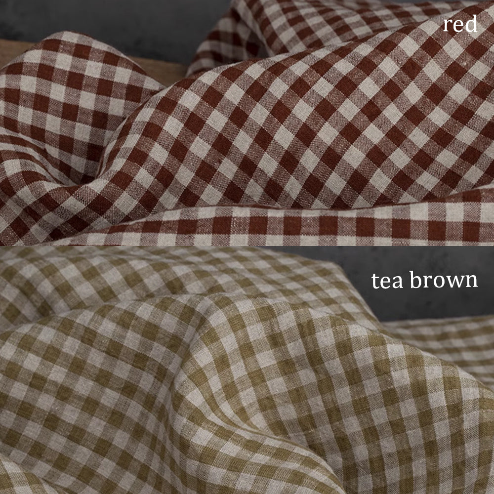 Plaid Linen Fabric for Bulk Buy