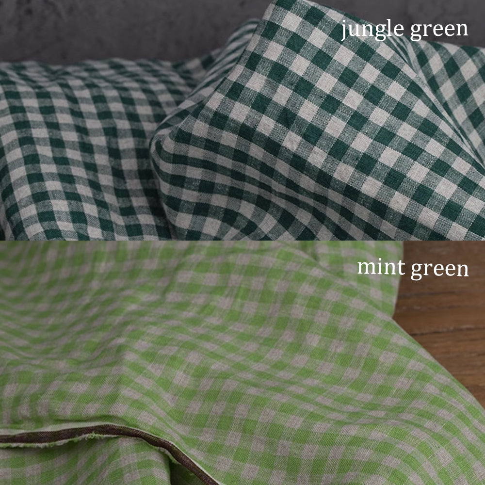 Plaid Linen Fabric for Bulk Buy