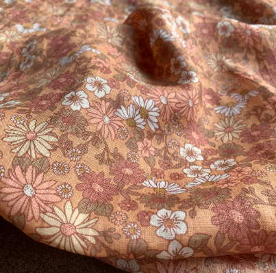 Floral Linen Fabric for Bulk Buy