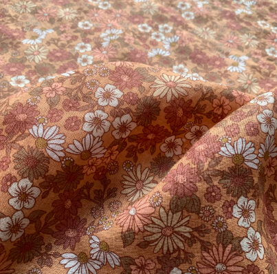 Floral Linen Fabric for Bulk Buy
