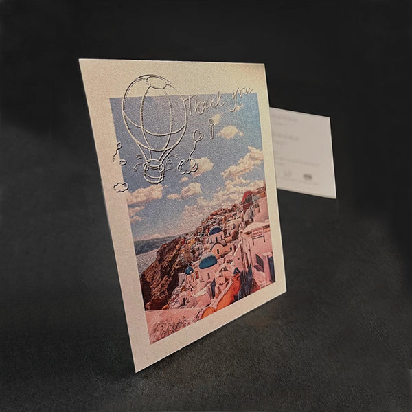 Custom Card, Personalized Flat Card, Personalized Photo Greeting Card, White Pearlescent Paper Custom Photo Card