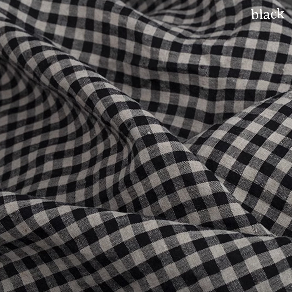 Plaid Linen Fabric for Bulk Buy
